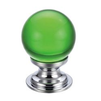 Green Glass Cabinet Knob