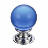 Blue Glass Cabinet Knob