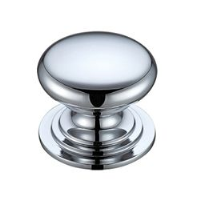 Victorian Cabinet Knob - Polished Chrome