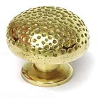 Brass Hammered Knob