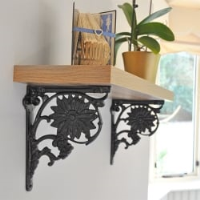 Sunflower Cast Iron Shelf Bracket