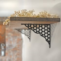 Honeycomb Cast Iron Shelf Bracket