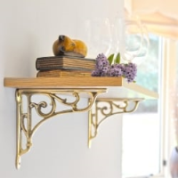 Brass Oblique Shelf Bracket