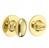 Croft 2245 Bathroom Oval Knob Turn and Release Plain Covered Rose