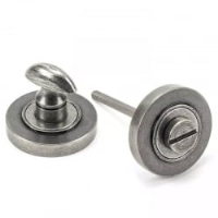 Blacksmith Pewter Patina Round Bathroom Thumbturn