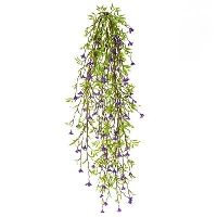 Artificial Flowering Leaf Trail UV - 64cm, Green/Purple