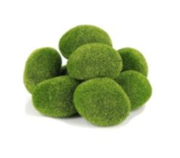 Artificial Moss Rocks (8 Piece) - 8cm, Green