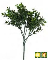Artificial Foliage Buxus FR UV - 47cm, Green/Red