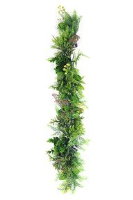 Artificial Fern & Flower Greenery Trail - 80cm, Green