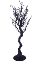Artificial Glitter Manzanita Tree - 100cm, Black
