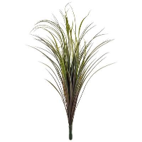Artificial Grass Bush - 90cm, Burgundy/Green