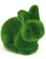 Artificial Moss Bunny (4 Piece) - 9cm, Green