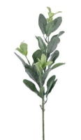 Artificial Dusty Green Leaf Spray - 62cm, Green