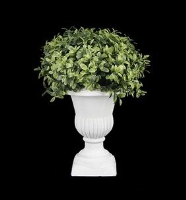 Artificial Classic Urn Potted Greenery Complete - 21cm (D) × 30cm (H), Green