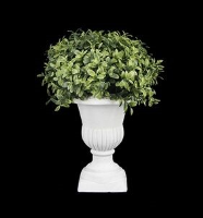 Artificial Classic Urn Potted Greenery Complete - 26cm (D) × 39cm (H), Green