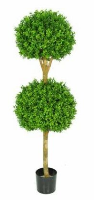 Artificial Topiary Buxus Double Ball Tree - 150cm, Green