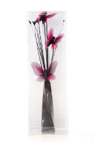 Artificial Butterfly Head Floral Display - 58cm, Purple/Black