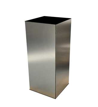 Brushed Aluminium Fold Flat Square Display Plinth