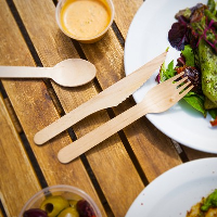 Branded Disposable Wooden Cutlery