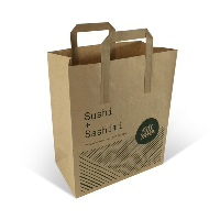 Branded Printed Flat Handle Paper Bags