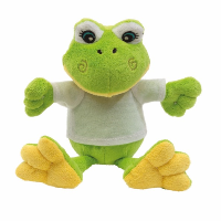 Plush Frog Frieda With Soft Fur & White T-Shirt (Packed Separately) For Printing