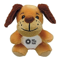 Soft Toy Dog With Print On Chest