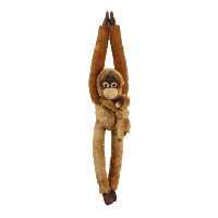 Hanging Orang-Utan With Baby Soft Toy