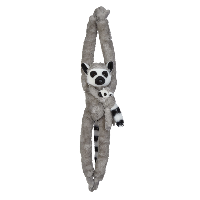 Hanging Lemur With Baby Soft Toy