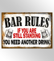 Home Bar Rules Sign for Bar Sheds