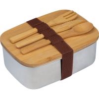 Spacious Stainless-Steel Lunchbox With Bamboo Lid