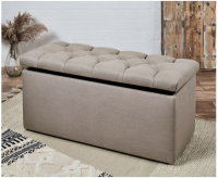 Bellagio Deep Buttoned Leather Footstool