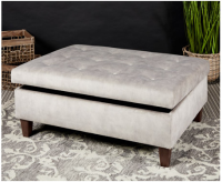 Kensington Shallow Buttoned Storage Footstools / Ottoman