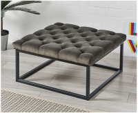 Suppliers Of Stuttgart Deep Buttoned Metal Framed Footstool