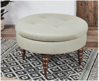 Suppliers Of Sorento Shallow Buttoned Circular Stool