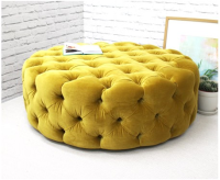 Bespoke Brixton Buttoned Circular Ottoman