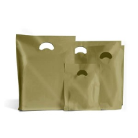 Gold Biodegradable Plastic Carrier Bags