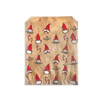 Smiling Santa Brown Christmas Counter Bags