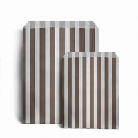 Brown Candy Stripe Paper Bags