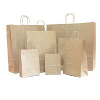 Brown Premium Italian Paper Carrier Bags with Twisted Handles