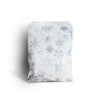 Silver Snowflake Paper Christmas Counter Bags