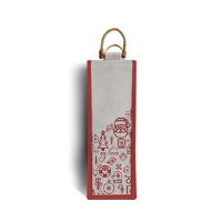 Iconic Christmas One Bottle Jute Bags