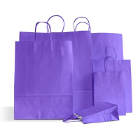 Lilac Premium Italian Paper Carrier Bags with Twisted Handles