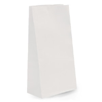 White Kraft Block Bottom Paper Bags