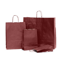 Burnt Red Premium Italian Paper Carrier Bags with Twisted Handles