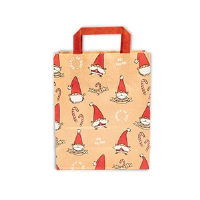 Smiling Santa Brown Internal Flat Handle Bags