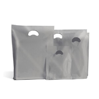 Silver Biodegradable Plastic Carrier Bags