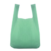 Recycled Green Vest Style Plastic Carrier Bags