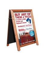 A1 Wooden Poster Holder A Board & Chalk Board