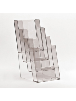 Clear Leaflet Dispensers 4 x 1/3 A4 stacked