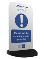 Covid -19 EcoFlex2 cleaning station printed sign